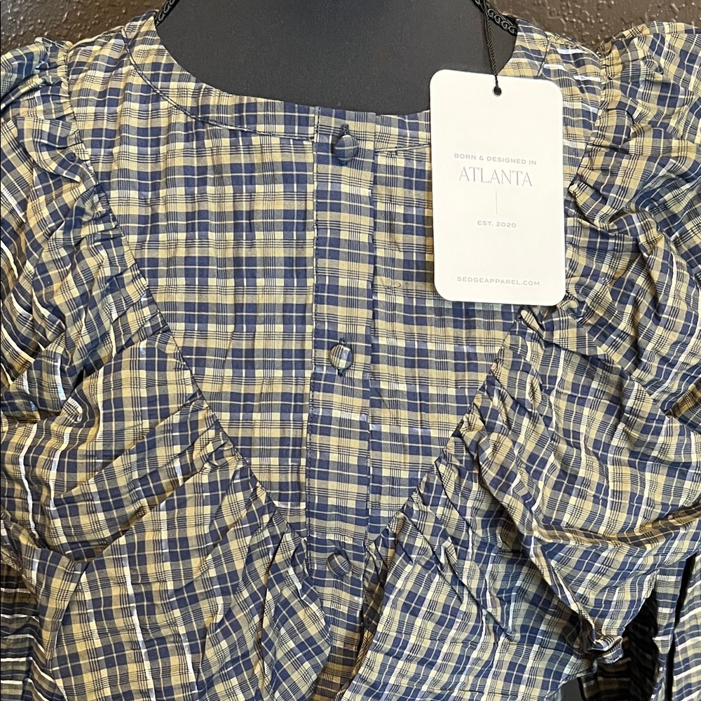 S’edge Plaid Midi Dress - Picture 4 of 4